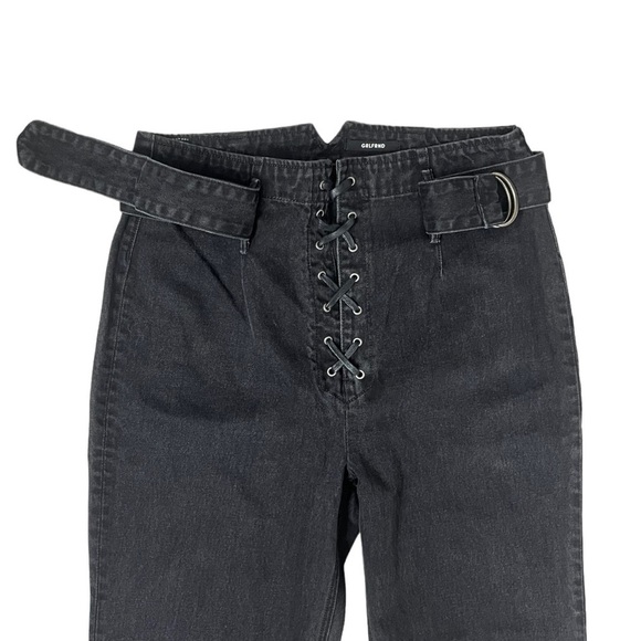 GRLFRND Solange Grommet Lace Up With Belt Black Jeans - Size 31 - Picture 7 of 15